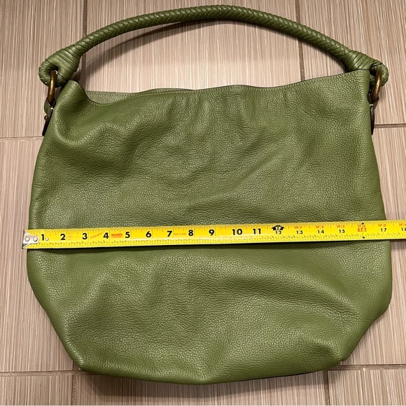 Talbots green pebbled leather purse handbag bag classic - Picture 2 of 8